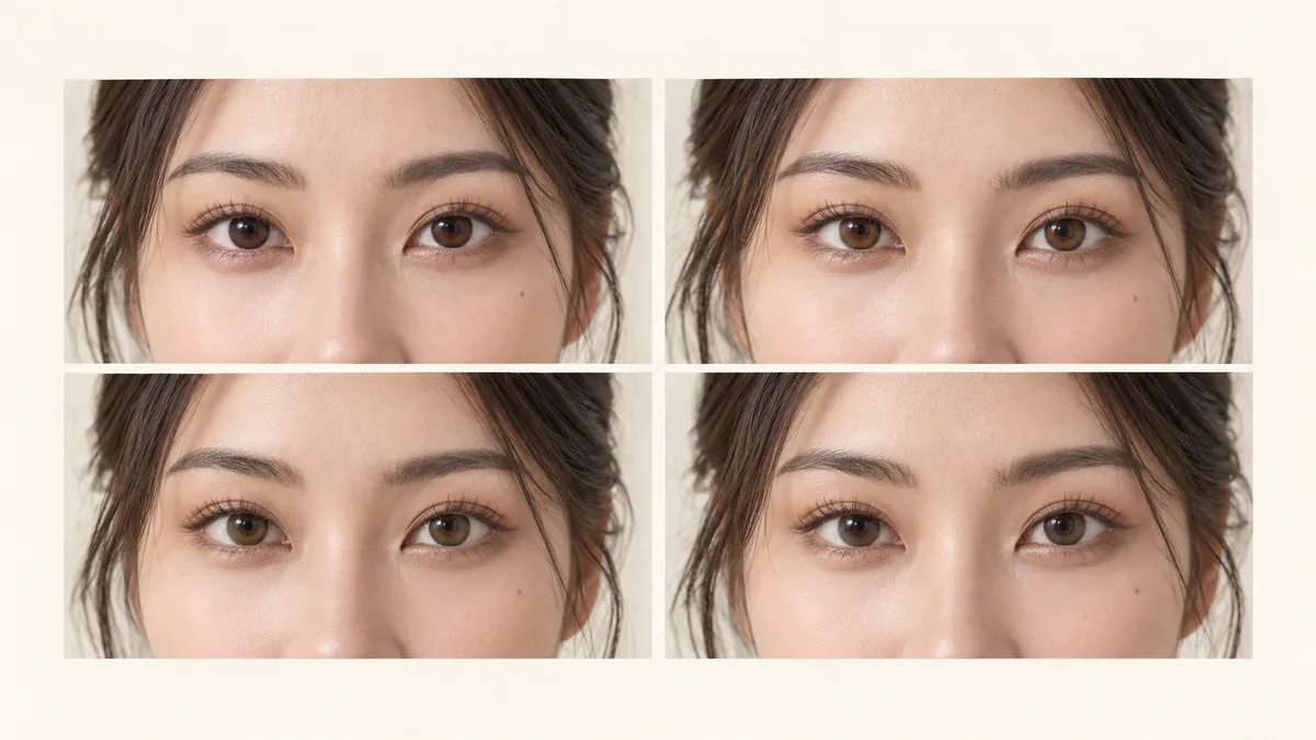 Bốn sắc lens nâu hằng ngày trên cùng một gương mặt